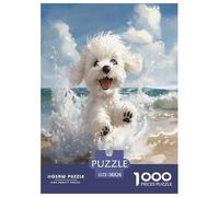 West Highland White Terrier Jigsaw Puzzles for Adults Difficult Challenges 1000 Piece Difficult Hard Jigsaw Puzzles for Man And Woman with Letters on Back 38x26cm/1000pcs