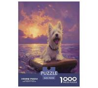 West Highland White Terrier Jigsaw Puzzles for Adults The Impossible Challenge 1000 Piece Difficult Hard Jigsaw Puzzles for Man And Woman with Letters on Back 70x50cm/1000pcs