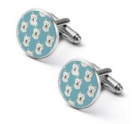 West Highland White Terrier Personalised Cufflinks for Men Tuxedo Shirt Cuff Dress Cuff Links Printed Jewelry Accessories