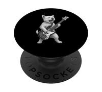 West Highland White Terrier Playing Bass Guitar Rock Music PopSockets Adhesive PopGrip