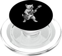 West Highland White Terrier Playing Bass Guitar Rock Music PopSockets PopGrip for MagSafe