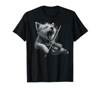 West Highland White Terrier Playing Violin Violinist Dog T-Shirt