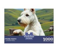 West Highland White Terrier Puzzle Kid Age 12 Years Up Impossible And Difficult Challenge 1000 Piece Pet Dog Challenging Puzzle Games Educational Games There Are Letters on The Back 38x26cm/1000pcs
