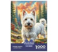 West Highland White Terrier Puzzles 1000 Pieces for Adults Beautiful Decoration Puzzle Pet Dog Challenging Puzzles Fun Present & Activity for Home38x26cm/1000pcs