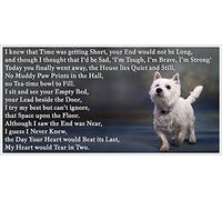 West Highland White Terrier Westie Bereavement pet Dog Loss Memorial Flexible Fridge Magnet - That Space Upon The Floor
