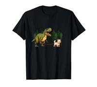 West Highland White Terrier Westie Dinosaur T-Rex Walking T-Shirt