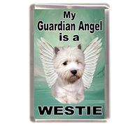 West Highland White Terrier/Westie Dog Fridge Magnet "My Guardian Angel is a Westie"