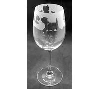 WEST Highland White Terrier Westie Frieze Boxed 35cl Wine Glass