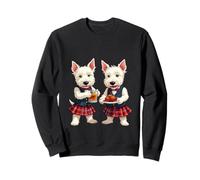 West Highland White Terriers Celebrating Burns Night Cartoon Sweatshirt