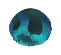 West Indian Manatees Print Shower Cap, Lined Shower Cap For Women Reusable, Double Layer Waterproof Bath Cap