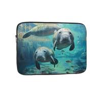 West Indian Sea Animals Printed Laptop Sleeve for Men Women 17 inch Shockproof Laptop Case Bag for Travel Office School