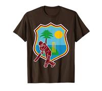 West Indies Cricket | West Indies Flag T-Shirt, Men, Brown, X-Large