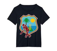 West Indies Cricket | West Indies Flag T-Shirt, Women's Plus, Black, 4X