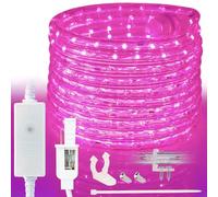 West Ivory 381LEDs, 50ft Pink Outside LED Rope Light, 8 Modes, Connectable Outdoor Permanent Waterproof Accent Exterior Lighting, PVC Case, Holiday, Backyard Patio, Home Garden, Decorative