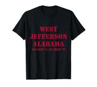 West Jefferson Alabama Coordinates Souvenir Value Graphic T-Shirt