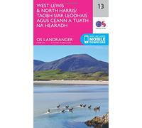 West Lewis & North Harris / Taobh Siar Leòdhais Agus Ceann a Tuath Na Hearadh Map | Ordnance Survey | OS Landranger Map 13 | Scotland | Walks | Cycling | Days Out | Maps | Adventure: 013