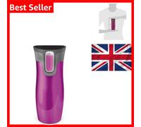 West Loop Autoseal 470ml Travel Mug Stainless Steel Leakproof BPA-Free