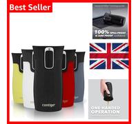 Contigo West Loop Mini Autoseal Travel Mug | Stainless Steel Thermal Mug | Vacuum Flask | Leakproof Tumbler | Coffee to go Mug with BPA Free Easy-Clean Lid | Licorice | 300 ml