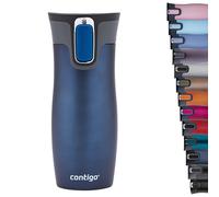 Contigo West Loop Autoseal Travel Mug, Stainless Steel Thermal Mug, Vacuum Flask, Leakproof Tumbler, Coffee Mug with BPA Easy-Clean Lid, 470 ml, Monaco