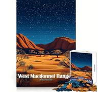 West MacDonnell Ranges, Australia 1000 Piece Jigsaw Puzzles for Adults Teenagers Thought Training Mindful Leisure Uniform Cut Bday Surprise (50x75cm)