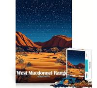 West MacDonnell Ranges, Australia Jigsaw 1000 Pieces Focus Building Toy Zero Gap Rewarding Activity for Rainy Days (38x26cm)