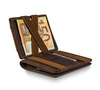 West - Magic Wallet with Large Coin Compartment, Brown Orange (airtag), Airtag, with AirTag Compartment