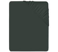 West Midlands Homeware Double Fitted Sheet Soft Brushed Microfibre Fabric Bed Sheets Extra Deep Pocket Shrinkage & Fade Resistant Deep Fitted Sheets Breathable Washable, Black