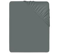 West Midlands Homeware Super King Fitted Sheet Soft Brushed Microfibre Fabric Bed Sheets Extra Deep Pocket Shrinkage & Fade Resistant Deep Fitted Sheets Breathable Washable, Charcoal