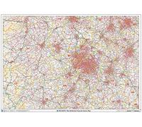 West Midlands Postcode Sector Wall Map (S10) - 47" x 33.25" Laminated