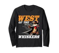 West Of The Whiskers Cowboy Cat Long Sleeve T-Shirt