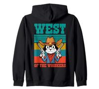 West Of The Whiskers Cowboy Cat Sheriff Zip Hoodie