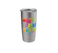West Palm Beach, Florida, Mid-Century Modern Design Stainless Steel Insulated Tumbler