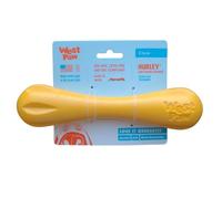 West Paw Hurley Dog Bone Chew Toy for Tough Chewers- Safe and Durable Fetch and Chew Toy for Dogs- Dishwasher Safe, Lightweight, Floatable, Made in USA - for Small Dogs - Sunflower Yellow, Large