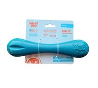 West Paw Hurley Dog Bone Chew Toy for Tough Chewers- Safe and Durable Fetch and Chew Toy for Dogs- Dishwasher Safe, Lightweight, Floatable, Made in USA - for Small Dogs - River Blue, Large