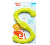 WEST PAW Zogoflex Bumi Dog Tug Toy - S-Shaped, Lightweight Chew Toys for Fetch, Play, Pet Exercise - Tug of War Soft Flinging Squishy Chewy Toy for Dogs - Latex-Free, (Granny Smith Green, Small)