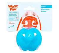 WEST PAW Zogoflex Jive Ball Dog Chew Toy - Bouncing Toys for Dogs, Fetch, Catch, Chewing, Play - Floatable, Recyclable Balls - Latex-Free, Non-Toxic, Dishwasher Safe Dog Toy (Aqua, Large)