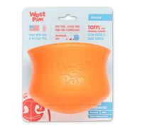 WEST PAW Zogoflex Toppl Interactive Treat Dispensing Dog Puzzle Play Toy, 100% Guaranteed Tough, It Floats!, Made in USA, Extra Large, Tangerine