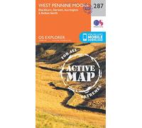 Explorer Active 287 West Pennine Moors, Blackburn, Darwen & Accrington Map With Digital Version - Orange, Orange One Size