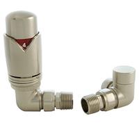 West Radiators REALM-2-CR-SN Realm Modern Thermostatic Radiator Valve - Brushed Satin Nickel