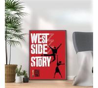 West Side Story Poster Print, Musical Print, A4 A3 Broadway Theatre Show, Wall Art Deco Special Canvas West End Print, London theatre art frame options (A4 Print Only)