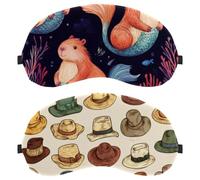 West Style Cowboy Hats Seamless Pattern 2-Pack Light-Blocking, Soft, Breathable Sleeping Masks Blindfold Sleep Masks