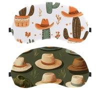West Style Cowboy Hats Vintage Background 2-Pack Light-Blocking Soft Breathable Eye Patch Sleeping Masks