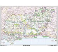West Sussex County Map-Plastic Coated