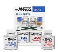WEST SYSTEM 101 Epoxy Mini Pack - 105 Resin (250g) & 205 Hardener (50g) - Clear Resin & Hardener for Wood, Metal & Fibreglass Repairs - Marine Grade Epoxy for Woodwork, Repair and DIY