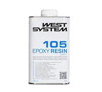 WEST SYSTEM 105 Epoxy Resin 1kg - Clear Resin for Deep Pour Casting, Wood, Metal & Fibreglass Repairs- Marine Grade Epoxy Glue for Woodwork, Repair and DIY - Pair with Hardener for Use