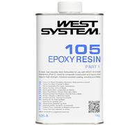 WEST SYSTEM 105 Epoxy Resin 1kg - Resin for Wood, Metal & Fibreglass Repairs- Marine Grade Epoxy Glue for Woodwork, Repair and DIY - Pair with Hardener for Use