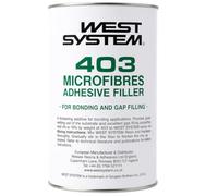 WEST SYSTEM 403 Microfibres Filler 160g - Thickens Epoxy for Wood, Marine & Fibreglass Repair - Waterproof, Multi Purpose Adhesive Powder for 2 Part Epoxy - for Interior & Exterior Use