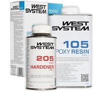 WEST SYSTEM Epoxy Resin and Hardener - 105/205 A Pack - Marine Grade Epoxy for Wood, Metal & Fibreglass, Suitable for Outdoor Use, Furniture & DIY - Ideal for Polyester Surfaces & Gap Filling