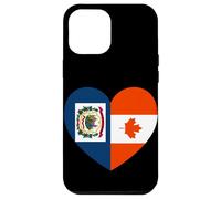 West VA and Canada Flags: Heart Shaped Unity Case for iPhone 12 Pro Max