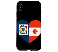 West VA and Canada Flags: Heart Shaped Unity Case for iPhone XS Max